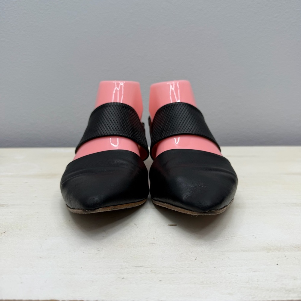 Coclico Black Leather Driggs Pointed Flats Size 36 - Picture 4 of 9